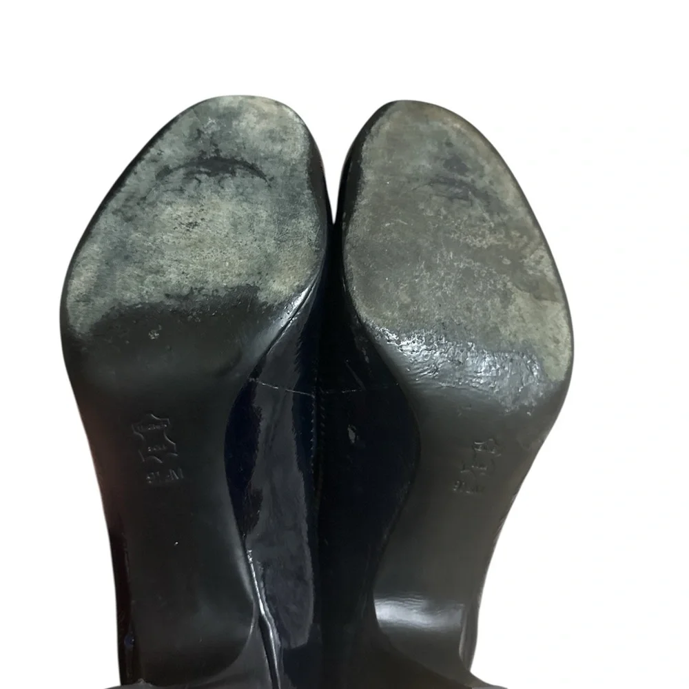 Tory Burch Caroline Mid Height Patent Leather Pumps 9,5